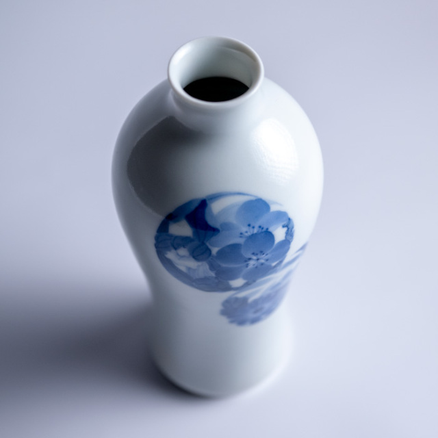 花器 | 染付花生「四君子」(AH-242) 作家「本多亜弥」