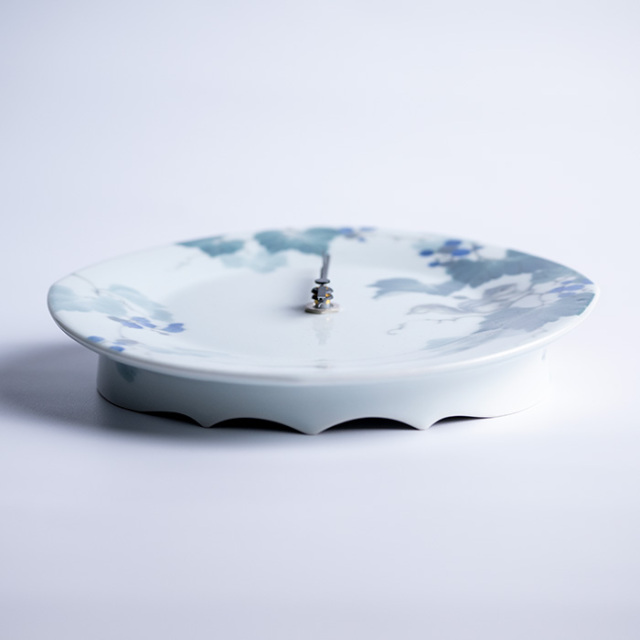 染付時計　陶芸作家　本多亜弥