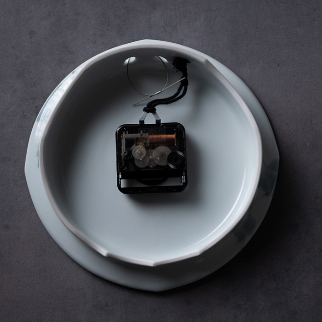 染付時計　陶芸作家　本多亜弥