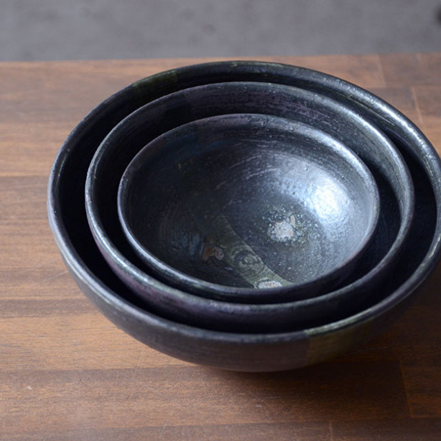 和食器　鉄彩丸鉢（大）　作家「吉岡萬理」 