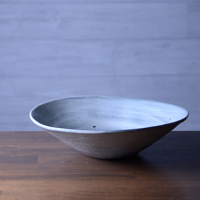刷毛目楕円鉢 作家「吉岡萬理」