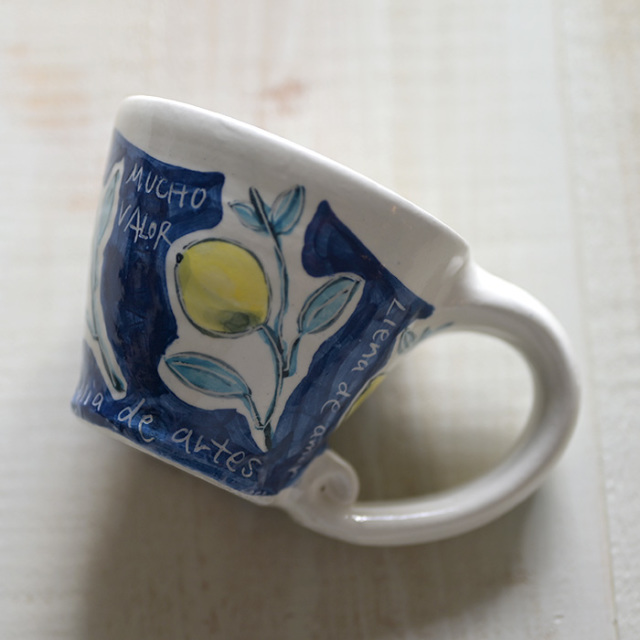 染付レモンマグカップ(BY-307) 作家「吉岡萬理」