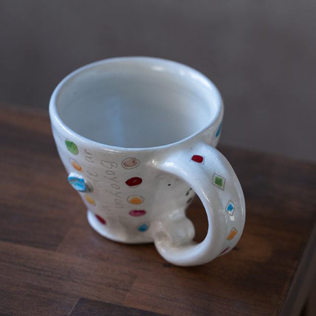 Dotマグカップ陶芸家吉岡萬理