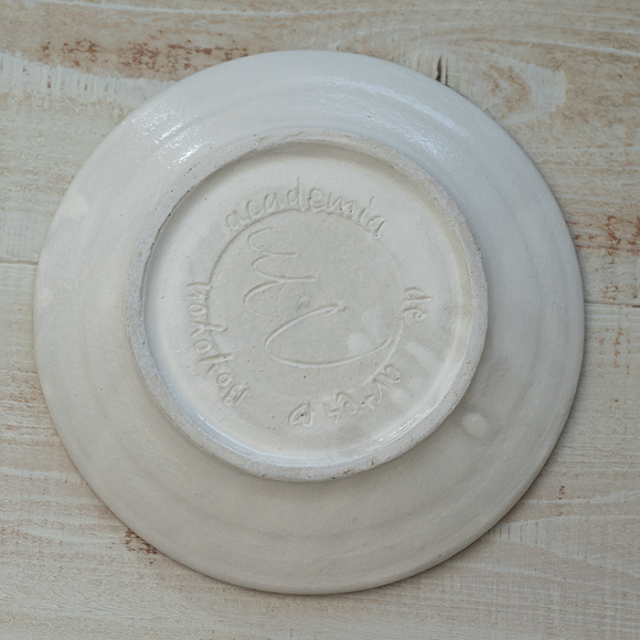 和食器 色絵緑皿-21cm- (BY-370) 作家「吉岡萬理」