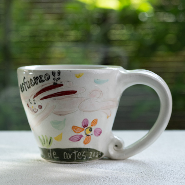 色絵うさぎのマグカップ (BY-374) 作家「吉岡萬理」