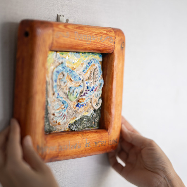 インテリア | 龍の陶壁 (BY-410) 作家「吉岡萬理」