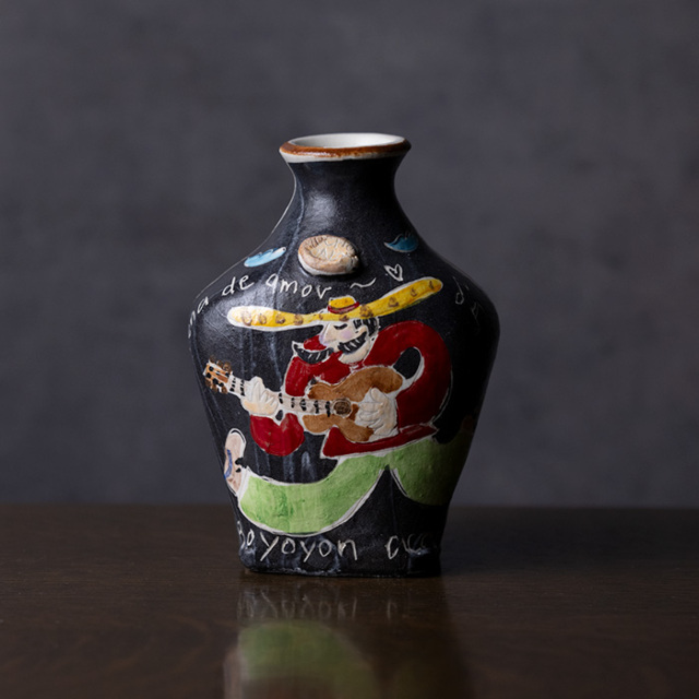 インテリア | 色絵カルロス君の小壷(BY-445) 作家「吉岡萬理」