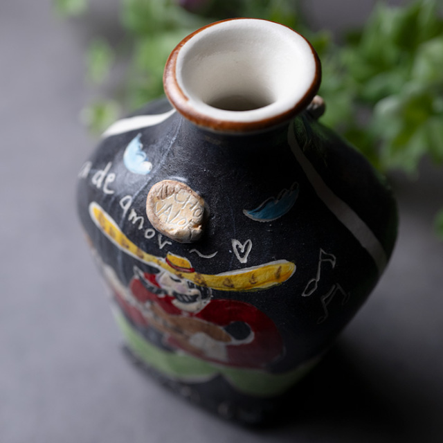 インテリア | 色絵カルロス君の小壷(BY-445) 作家「吉岡萬理」