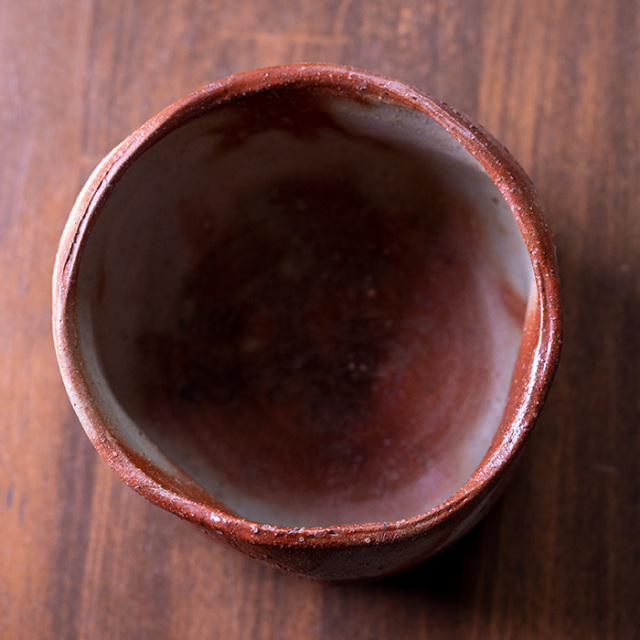 共箱付】備前焼緋襷茶碗（CR-048） 作家「クリストファー