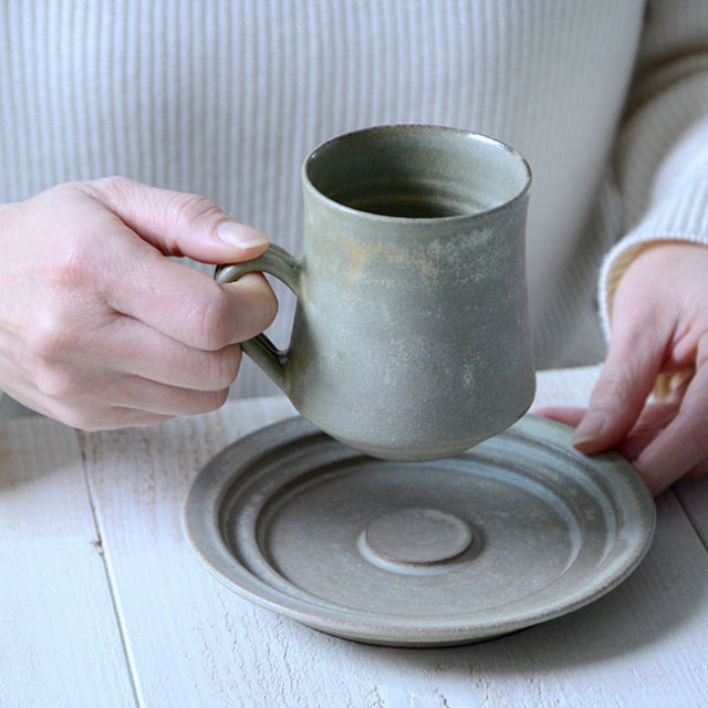 翠釉カップ&ソーサー 作家「見野大介」