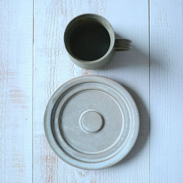 翠釉カップ&ソーサー 作家「見野大介」