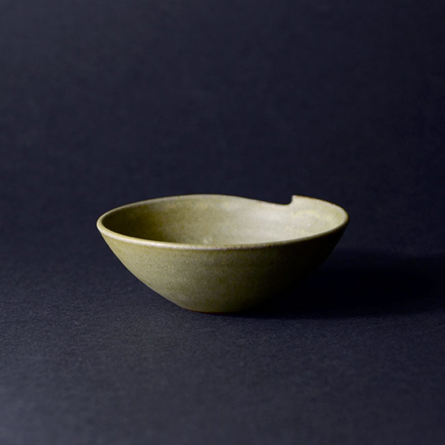 翠釉勾玉鉢3寸 作家「見野大介」