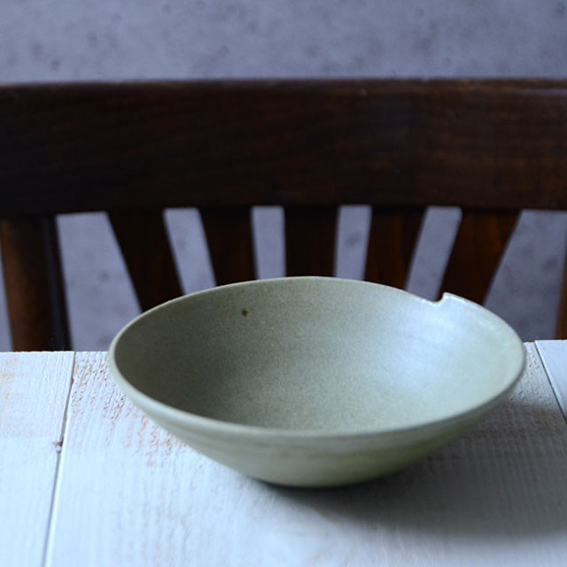 翠釉勾玉鉢5寸 作家「見野大介」