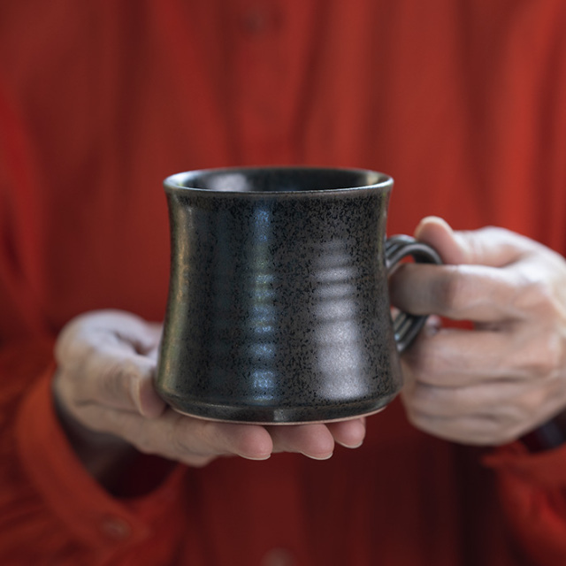 現代作家 作 在印 幾何学文様 湯呑 深向付 コーヒーカップ