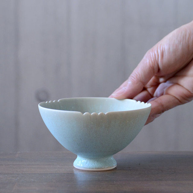 和食器　白翠飯碗　 作家「中村譲司」