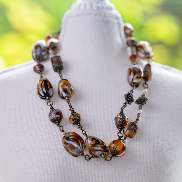 とんぼ玉　ネックレス