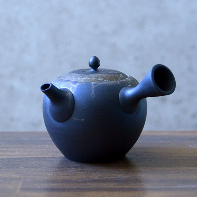 和食器 窯変藻焼急須（丸） 作家「水野博司」