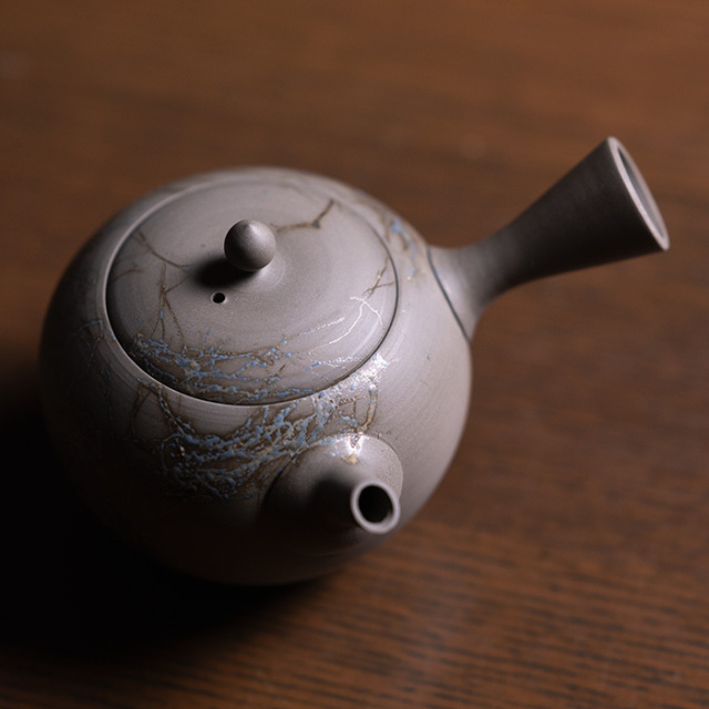 青泥藻焼急須（HM-019) 作家「水野博司」