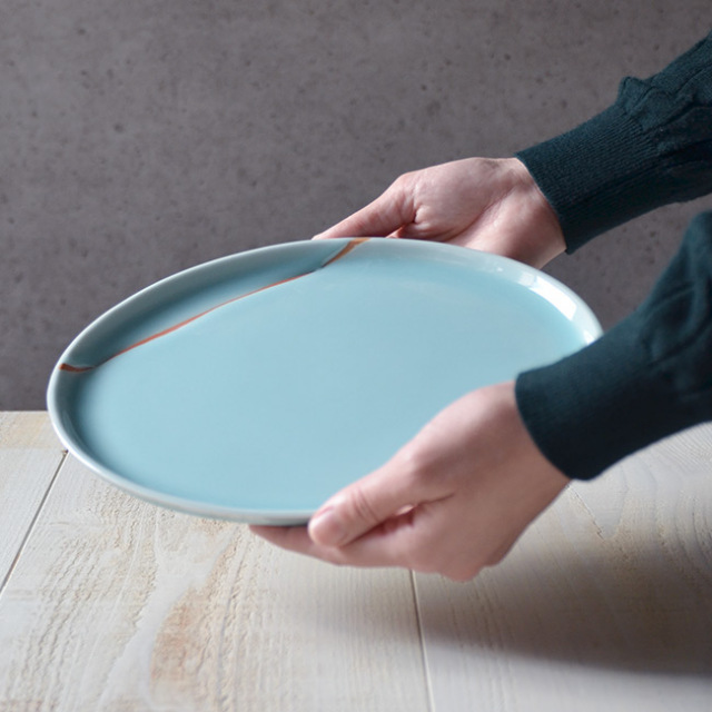 青白磁Plate 作家「市川博一」