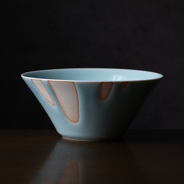 青白磁鉢（IH-045） 作家「市川博一」