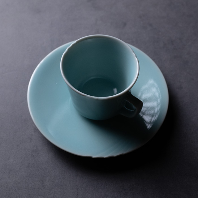 和食器 | コーヒーカップ | 青白磁カップ＆ソーサー（IH-059） 作家