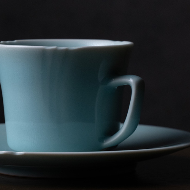 和食器 | コーヒーカップ | 青白磁カップ＆ソーサー（IH-059） 作家