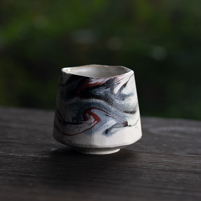 共箱付】彩墨流酒器（JS-748） 作家「瀬津純司」