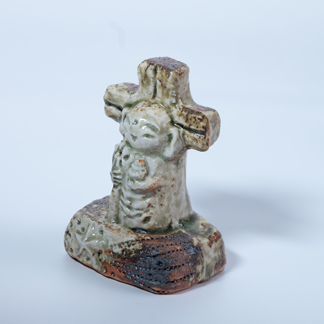 ヌプリ地蔵 伊賀ぷらす思考地蔵 -8cm -（KAA-057） 作家「新歓嗣」