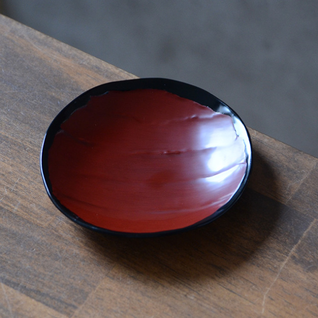漆器　乾漆小皿（茜）　作家「角好司」