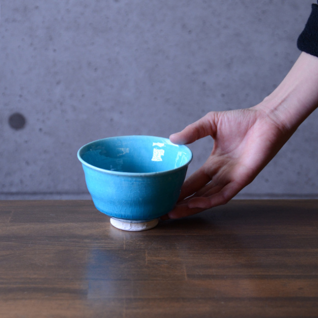 和食器 トルコブル-茶碗 作家「荒木漢一」