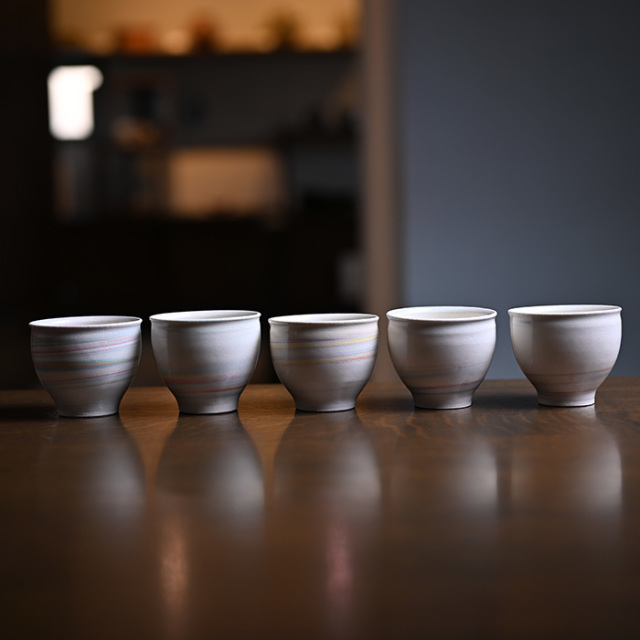 和食器 練込湯呑（KIA-085） 作家「荒木漢一」