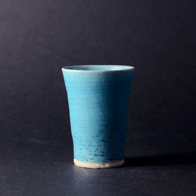 和食器　トルコブルーフリーカップ　作家「荒木漢一」 
