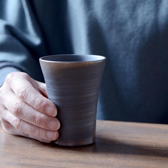 和食器　焼締フリーカップ　作家「荒木漢一」