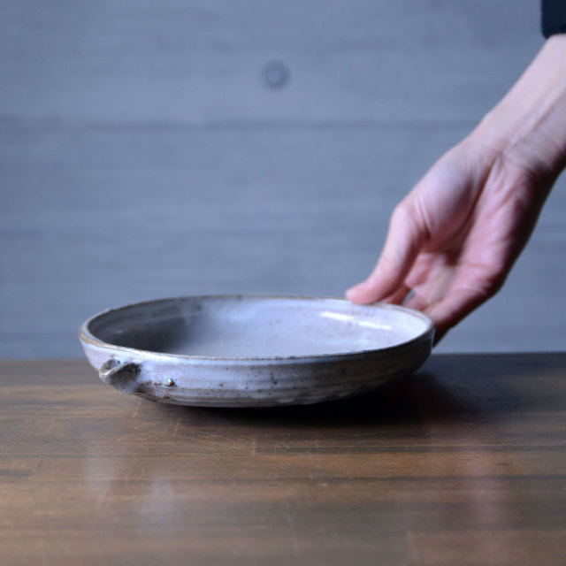 和食器　塩釉片口六寸皿（KIA-099）　作家「荒木漢一」