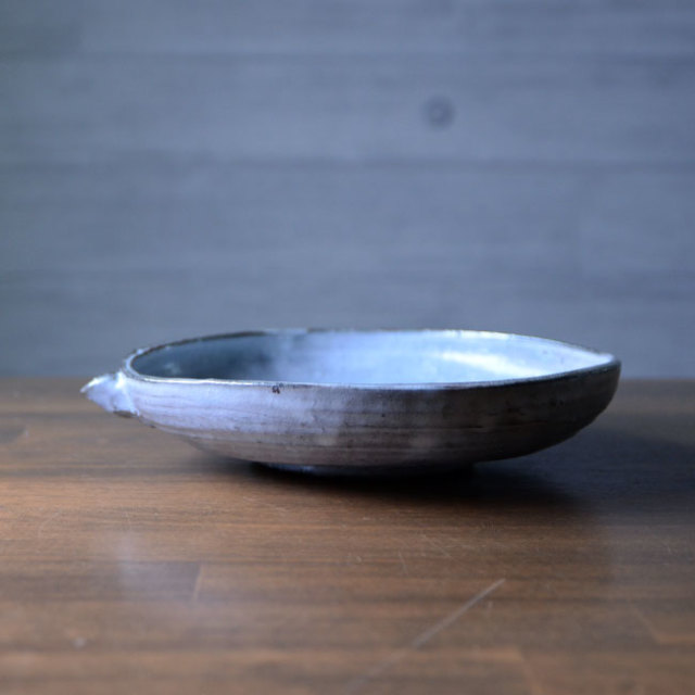 和食器　塩釉片口六寸皿（KIA-099）　作家「荒木漢一」