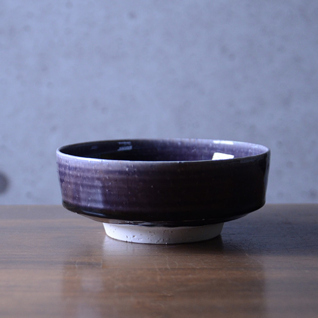 和食器　紫明釉切立鉢　作家「荒木漢一」