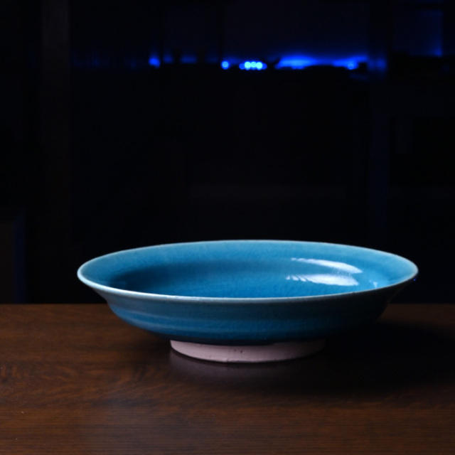 トルコブルー七寸深皿-22cm-