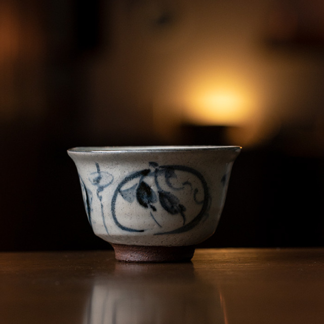 荒木義隆　焼き締め　銀彩水玉　高杯　5客 和食器 焼締六寸皿 作家「荒木義隆」