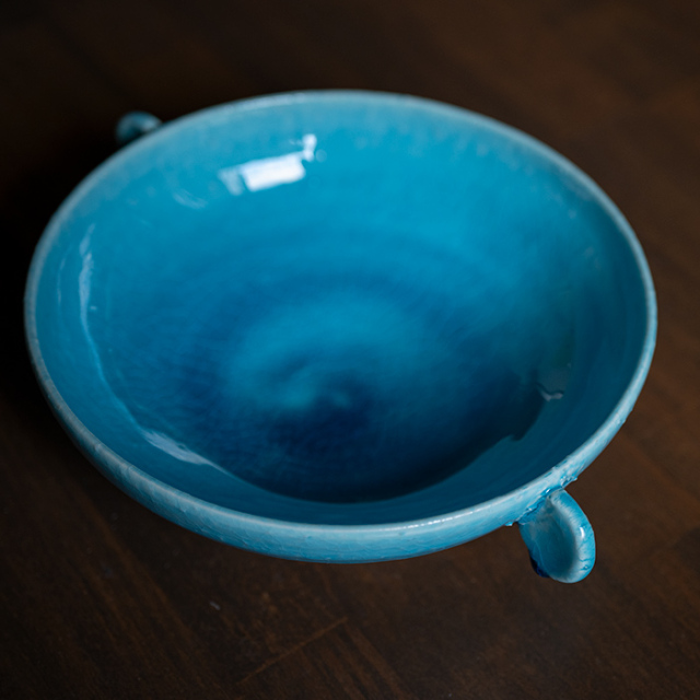 和食器 ｜ スープボウル トルコブルー耳付鉢（KIA-144） 作家「荒木漢一」