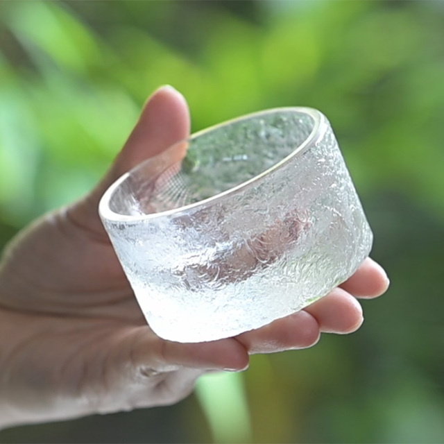 新品未使用 クリスタルガラスの葉の器 ガラス | 花器「重和」（KOK-294） 作家「岸本耕平」