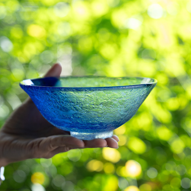 ガラス抹茶茶碗 | ガラス茶碗「一刻の空 」（KOK-134） 作家「岸本耕平」
