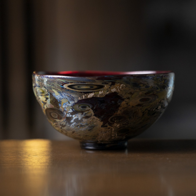 ガラス抹茶茶碗 | 凛彩茶碗（KOK-137） 作家「岸本耕平」