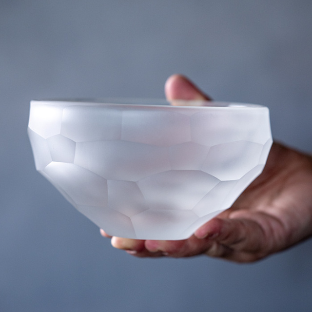 ガラス ボウル | 鉢「面カット」（KOK-306） 作家「岸本耕平」