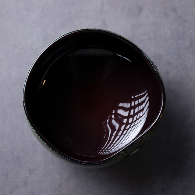 ガラス　抹茶碗　岸本耕平