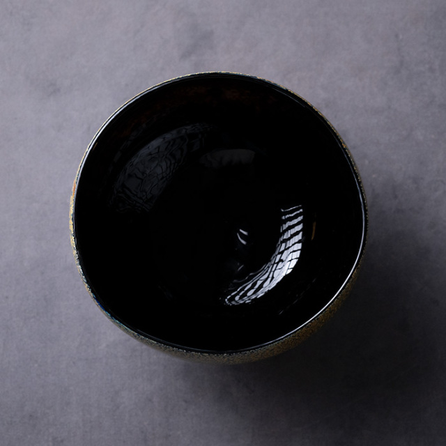 ガラス　抹茶碗　岸本耕平