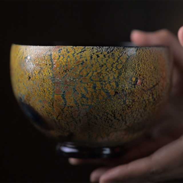 ガラス抹茶茶碗 | 凛彩茶碗（KOK-334） 作家「岸本耕平」