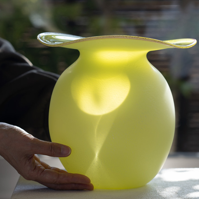 ガラス　花器　作家