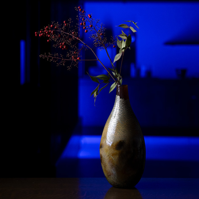 ガラス　花器　作家