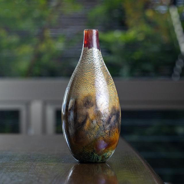 ガラス　花器　作家