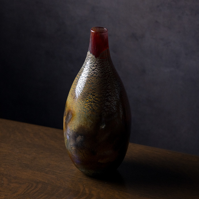 ガラス　花器　作家